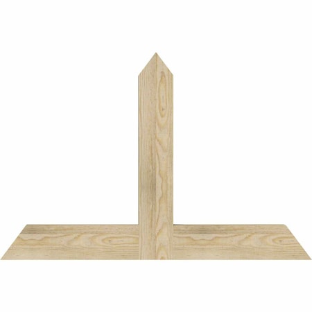 Ekena Millwork Portland Rough Sawn Timber Gable Bracket, Douglas Fir, 36"W x 24"H x 2"D x 4"F, 16/12 Pitch GBW036X24X0204POR00RDF